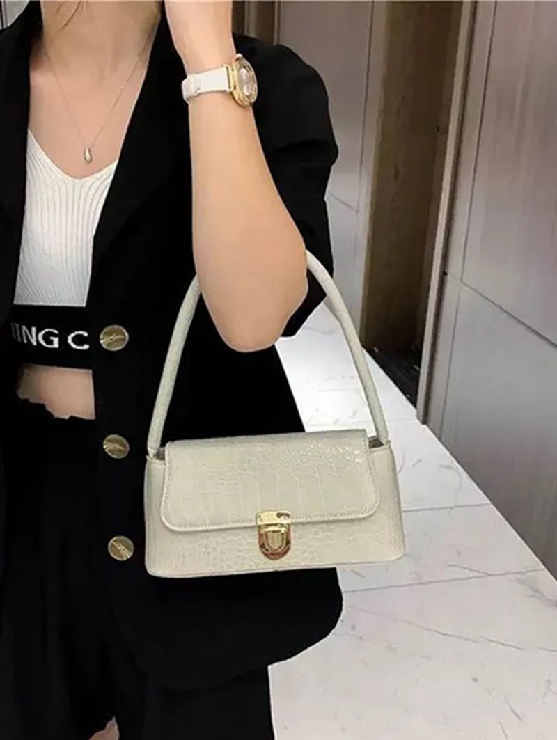 Osman White Croco Sling Bag for Women - Image 2